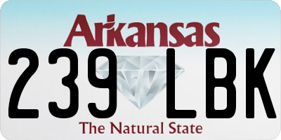 AR license plate 239LBK