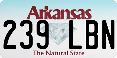 AR license plate 239LBN