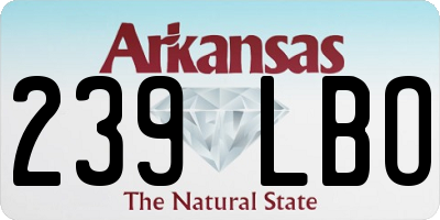 AR license plate 239LBO
