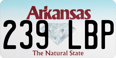 AR license plate 239LBP