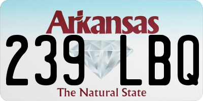 AR license plate 239LBQ