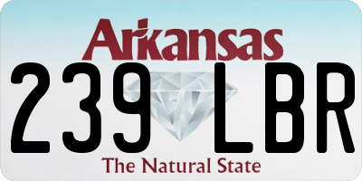 AR license plate 239LBR