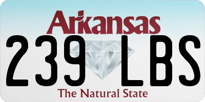 AR license plate 239LBS