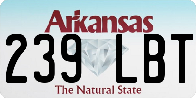 AR license plate 239LBT
