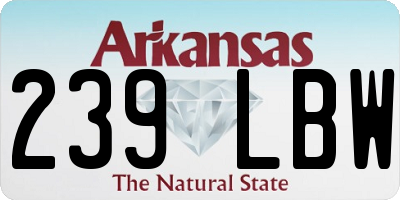 AR license plate 239LBW