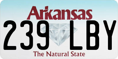 AR license plate 239LBY
