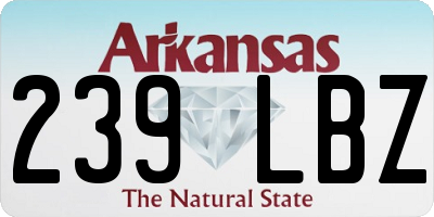 AR license plate 239LBZ