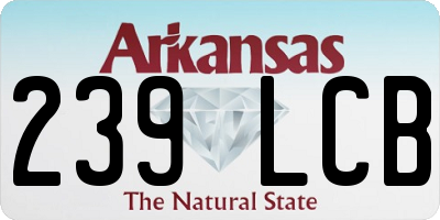 AR license plate 239LCB