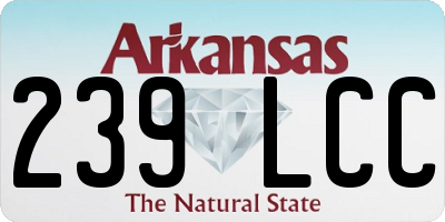 AR license plate 239LCC
