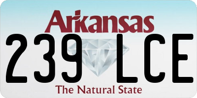 AR license plate 239LCE