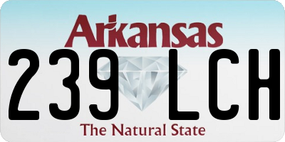 AR license plate 239LCH
