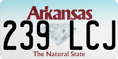 AR license plate 239LCJ