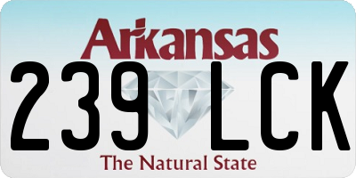 AR license plate 239LCK