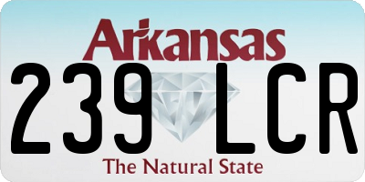 AR license plate 239LCR
