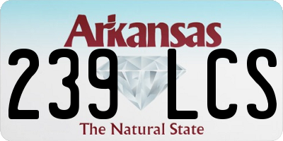 AR license plate 239LCS