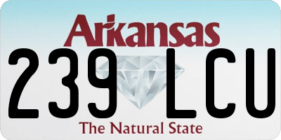 AR license plate 239LCU