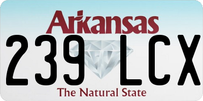 AR license plate 239LCX