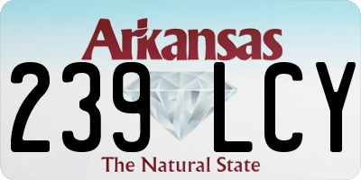 AR license plate 239LCY