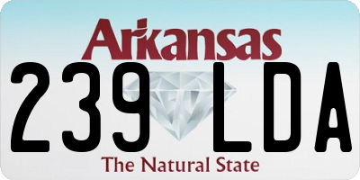 AR license plate 239LDA