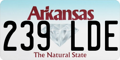 AR license plate 239LDE