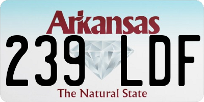 AR license plate 239LDF