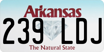 AR license plate 239LDJ