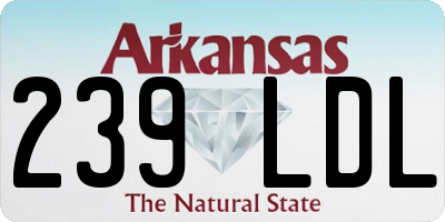 AR license plate 239LDL