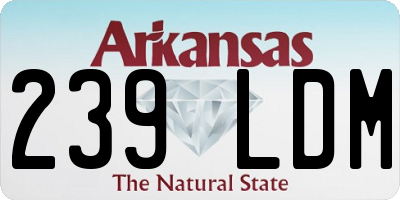 AR license plate 239LDM