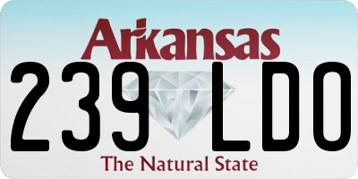 AR license plate 239LDO