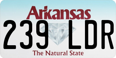 AR license plate 239LDR