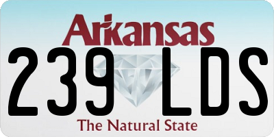 AR license plate 239LDS