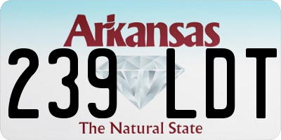 AR license plate 239LDT