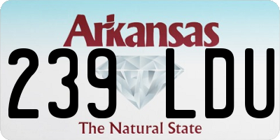 AR license plate 239LDU