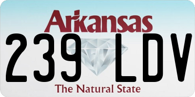 AR license plate 239LDV