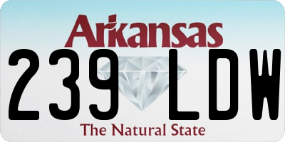 AR license plate 239LDW