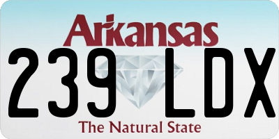 AR license plate 239LDX