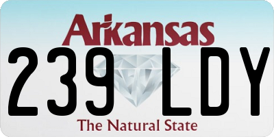 AR license plate 239LDY