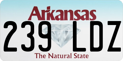 AR license plate 239LDZ