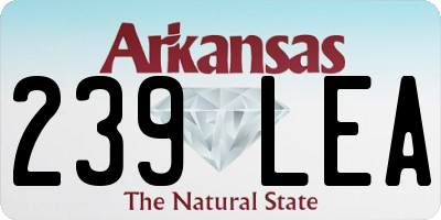 AR license plate 239LEA
