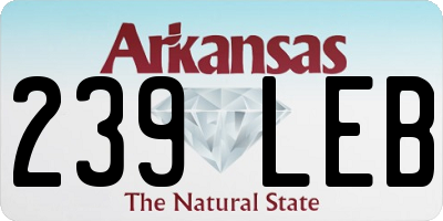 AR license plate 239LEB
