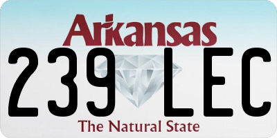 AR license plate 239LEC