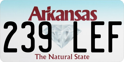 AR license plate 239LEF