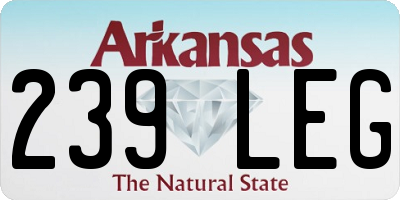 AR license plate 239LEG