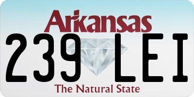 AR license plate 239LEI