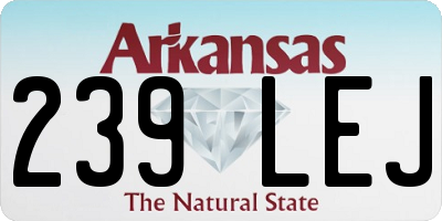 AR license plate 239LEJ