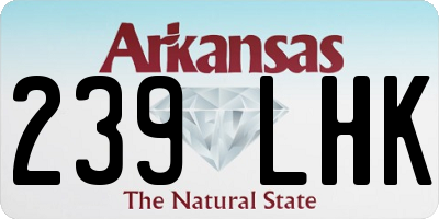 AR license plate 239LHK