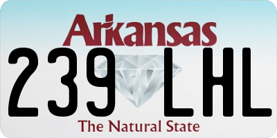 AR license plate 239LHL