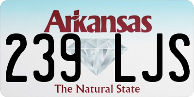 AR license plate 239LJS