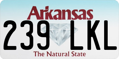 AR license plate 239LKL