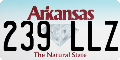 AR license plate 239LLZ